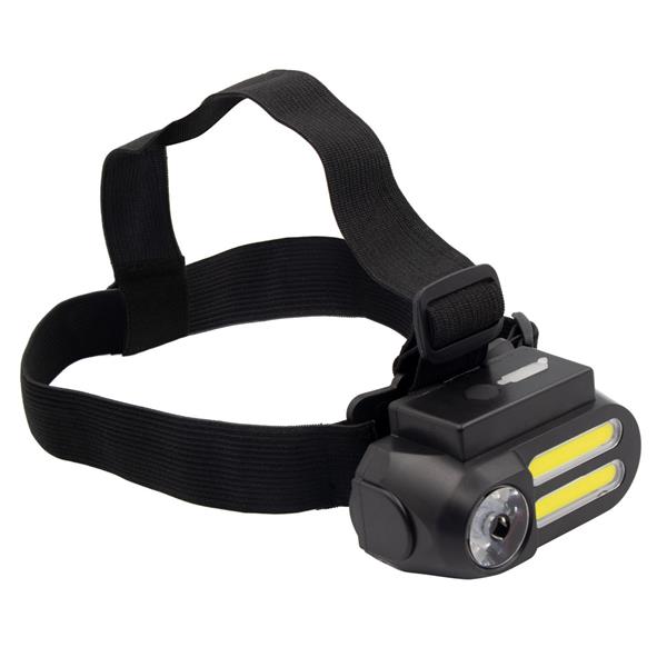 Latarka na głowę ze światłem LED i COB | Chad - V7198-03