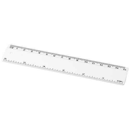 Linijka Renzo o długości 15 cm wykonana z tworzywa sztucznego