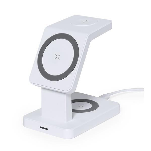 Magnetyczna ładowarka bezprzewodowa 15W, 3 w 1, stojak na telefon - V1351-02