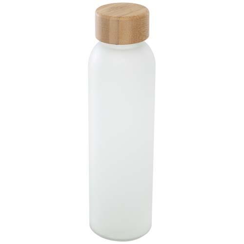 Matowa butelka ze szkła sodowo-wapniowego Lume 500 ml z zakrętką bambusową