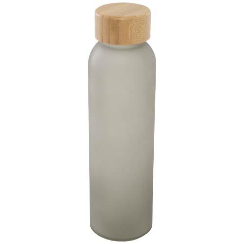 Matowa butelka ze szkła sodowo-wapniowego Lume 500 ml z zakrętką bambusową