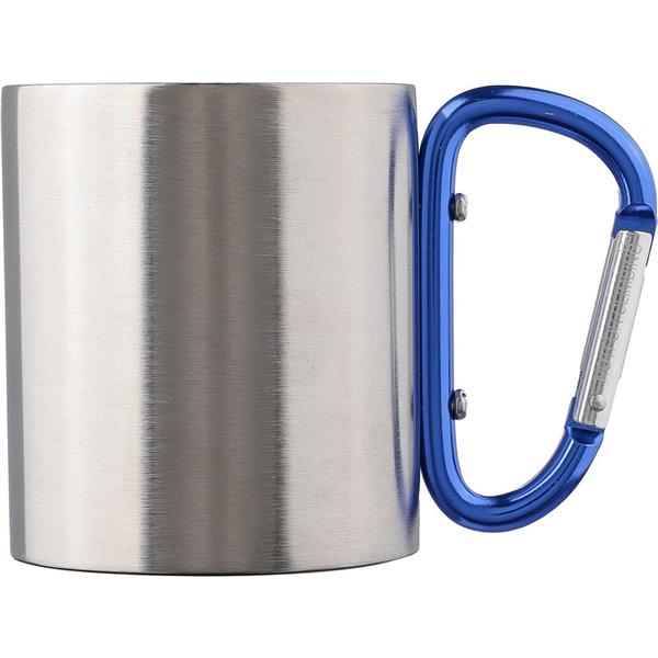 Metalowy kubek 185 ml z karabińczykiem - V0646-04
