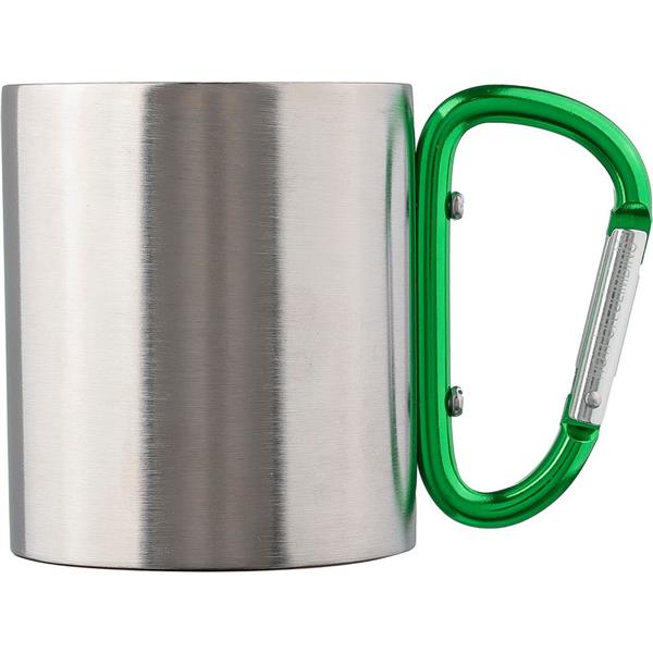 Metalowy kubek 185 ml z karabińczykiem - V0646-06