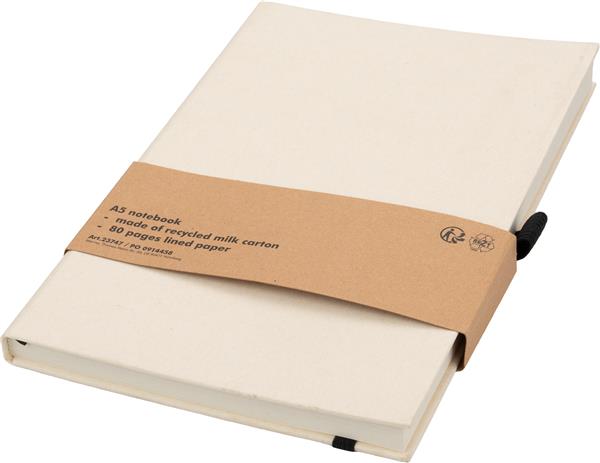 Notes A5 w linie z kartonu po mleku IZMIR - beżowy