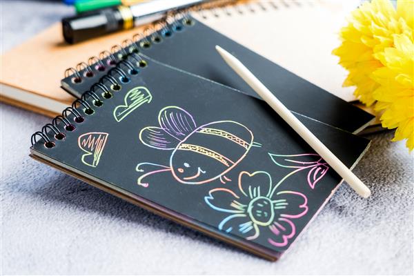 Notes tęczowa zdrapywanka BANGKOK - beżowy