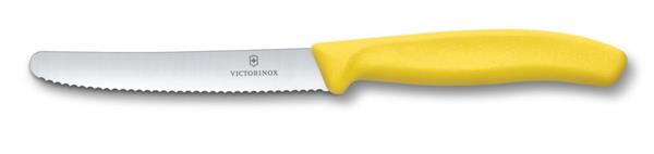 Nóż z ząbkowanym ostrzem SwissClassic Victorinox - żółty