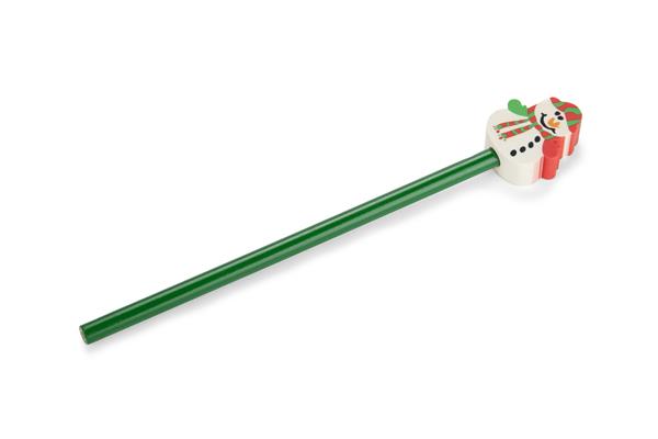 OŁÓWEK z gumką CHRISTMAS - Bałwan