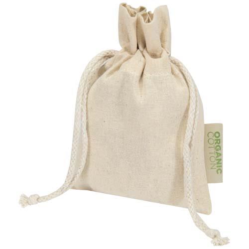 Odisha organiczna torebka prezentowa z certyfikatem OCS o gramaturze 140 g/m2 — 15 x 10 cm