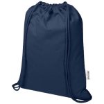 Oregon Blend torba ściągana sznurkiem z materiału materiału z recyklingu, 140 g/m2, 5 l, posiadająca certyfikat GRS