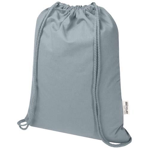 Oregon Blend torba ściągana sznurkiem z materiału materiału z recyklingu, 140 g/m2, 5 l, posiadająca certyfikat GRS