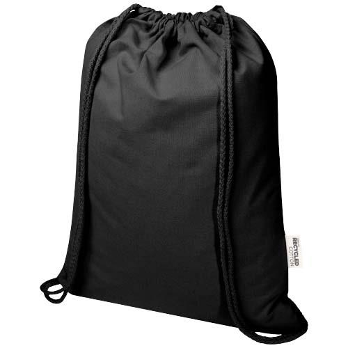 Oregon Blend torba ściągana sznurkiem z materiału materiału z recyklingu, 140 g/m2, 5 l, posiadająca certyfikat GRS
