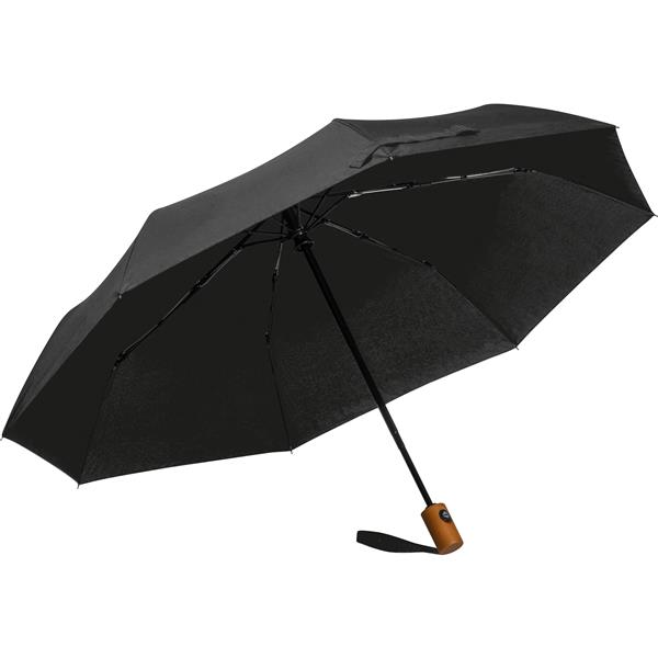 Parasol automatyczny O100 cm rPET IPSWICH - czarny
