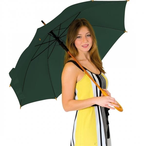 Parasol automatyczny drewniany O105 cm NANCY - ciemnozielony