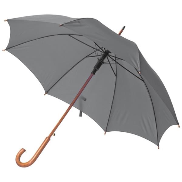 Parasol automatyczny drewniany O105 cm NANCY - szary