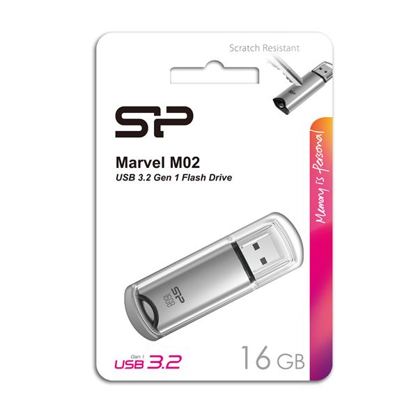 Pendrive Marvel M02, 16GB 3.2 Silicon Power - szary