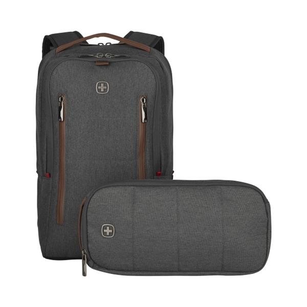 Plecak na laptopa z saszetką Wenger City Style Upgrade 16'' - szary