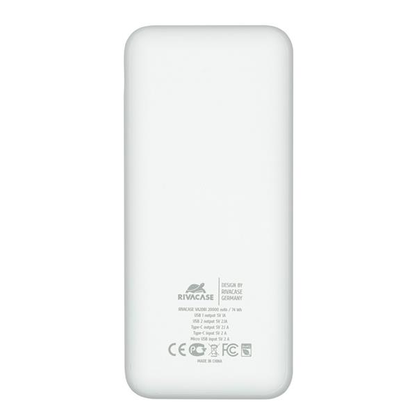 Power Bank VA2081 20000 mAh RIVACASE - biały
