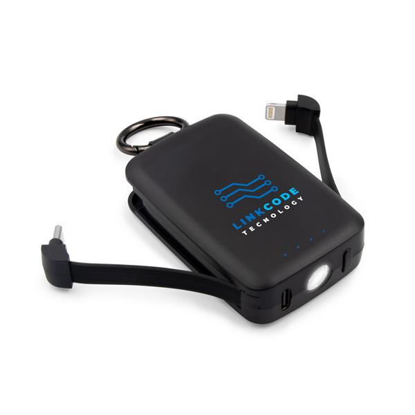 Power bank 4000 mAh, karabińczyk i lampka 1W | Dimetrice - VA109-03