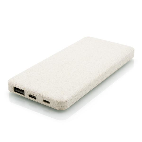 Power bank 8000 mAh ze słomy pszenicznej | Jenkins - V0725-00