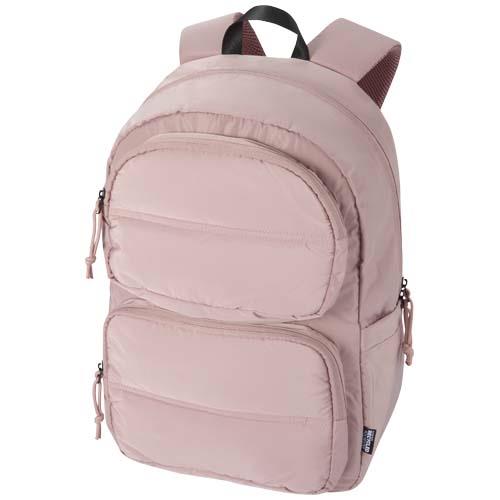 Puffer plecak na laptopa o przekątnej 15,6 cali o pojemności 18 l wykonany z materiałów z recyclingu z certyfikatem GRS