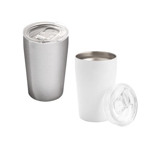 SLIDER. Dwuścienny kubek podróżny do sublimacji wykonany 380 ml