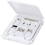 Savvy modułowy kabel do ładowania z tworzyw sztucznych pochodzących z recyklingu z uchwytem na telefon