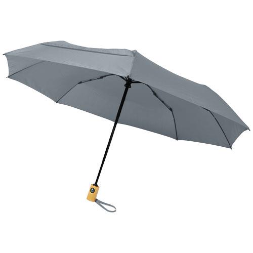 Składany, automatycznie otwierany/zamykany parasol Bo 21” wykonany z plastiku PET z recyklingu