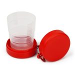 Składany kubek podróżny 220 ml z karabińczykiem - V7618-05