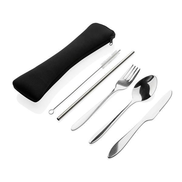 Stalowe sztućce, zestaw 4 el. - P269.632
