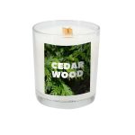 Świeca sojowa 190g Cedarwood - przeźroczysty