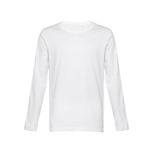 THC BUCHAREST WH. Męski bawełniany T-shirt z długim rękawem