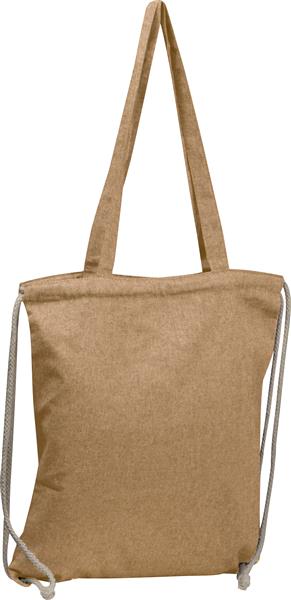 Torba bawełniana z długimi uszami z recyklingu 140 g/m2 ADDISON - biały