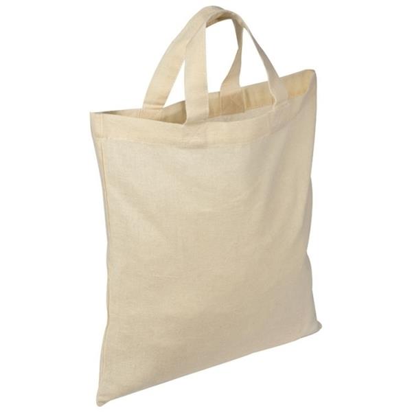Torba bawełniana z krótkimi uszami 140 g/m2 ANTIBES - biały