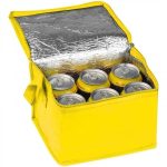 Torba termiczna non woven na 6 puszek 330 ml NIEBY - żółty