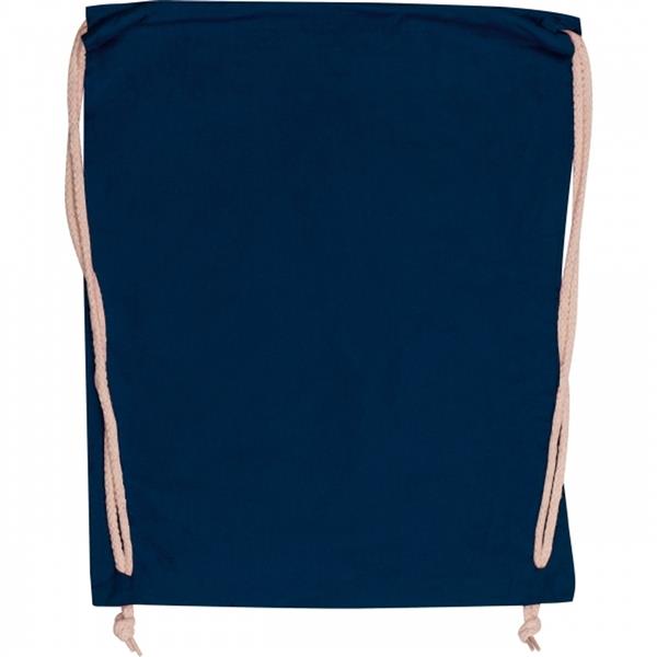 Worek sportowy bawełniany 140 g/m2 CARLSBAD - granatowy