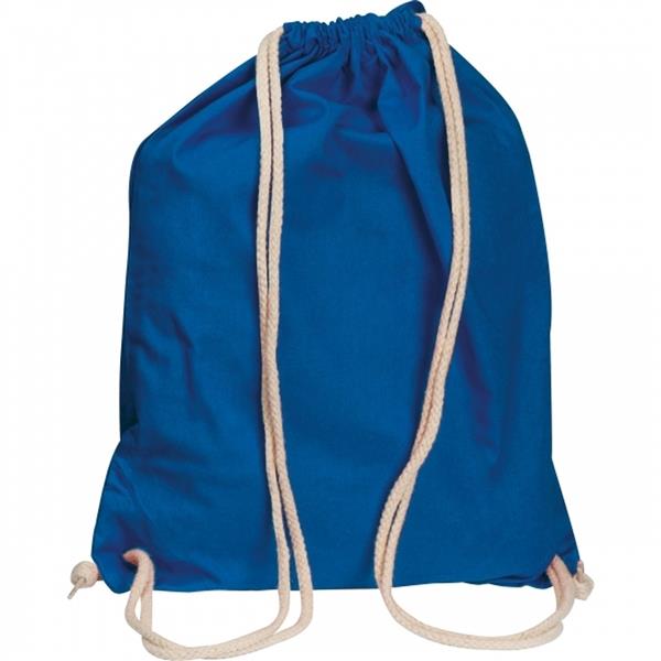 Worek sportowy bawełniany 140 g/m2 CARLSBAD - niebieski