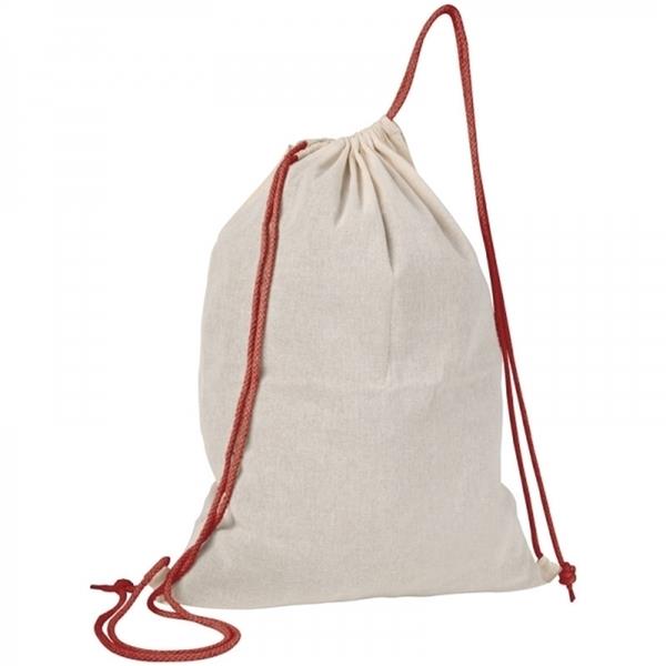 Worek sportowy bawełniany 140 g/m2 LONDONDERRY - czerwony