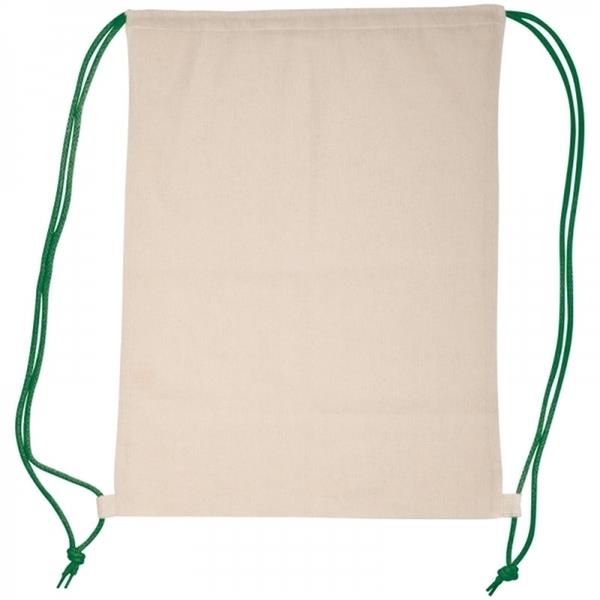 Worek sportowy bawełniany 140 g/m2 LONDONDERRY - zielony