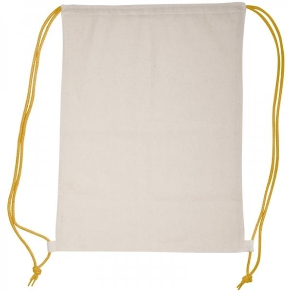Worek sportowy bawełniany 140 g/m2 LONDONDERRY - żółty