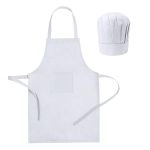 Zestaw małego kucharza, fartuch kuchenny i czapka kucharska, rozmiar dziecięcy - V9542-02