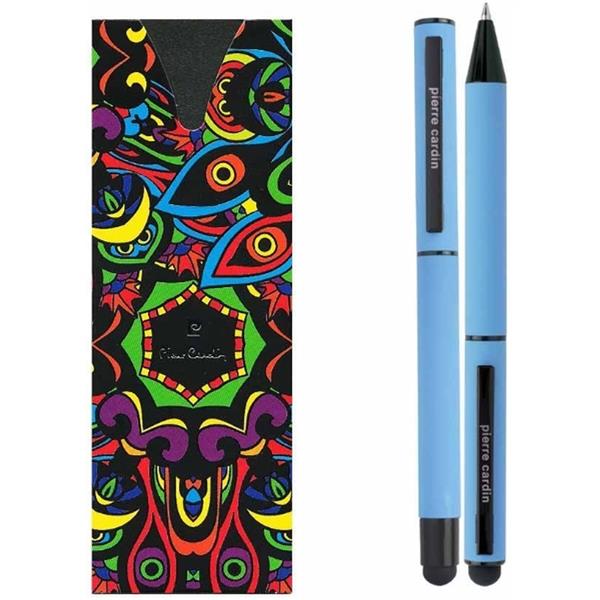 Zestaw piśmienny długopis i pióro kulkowe touch pen soft touch CELEBRATION Pierre Cardin - jasnoniebieski