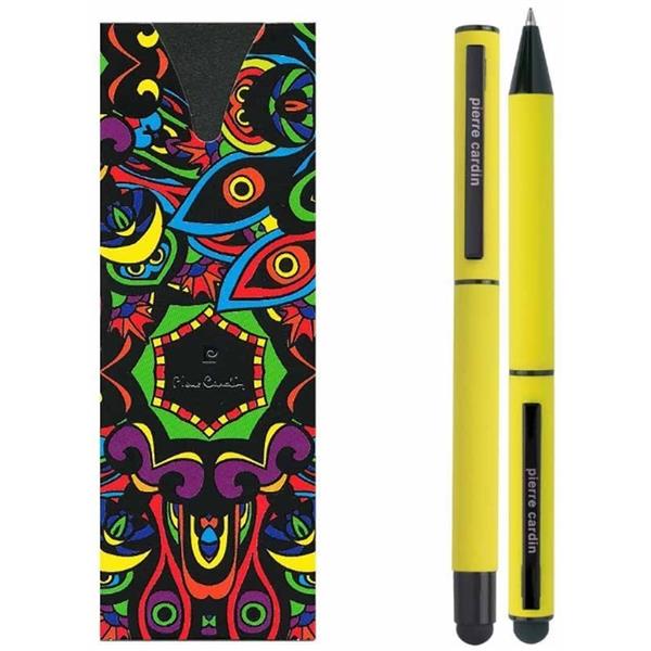 Zestaw piśmienny długopis i pióro kulkowe touch pen soft touch CELEBRATION Pierre Cardin - żółty