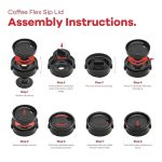 473 ML WIDE FLEX SIP LID BLACK