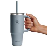 710 ML TRAVEL TUMBLER CLEAR LID SHALE GRAY