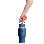 710 ML WIDE FLEX STRAW TRAVEL BOTTLE HARBOR BLUE