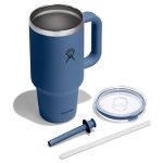 946 ML TRAVEL TUMBLER CLEAR LID HARBOR BLUE