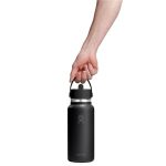 946 ML WIDE FLEX STRAW CAP BLACK