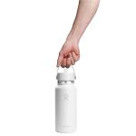 946 ML WIDE FLEX STRAW CAP WHITE