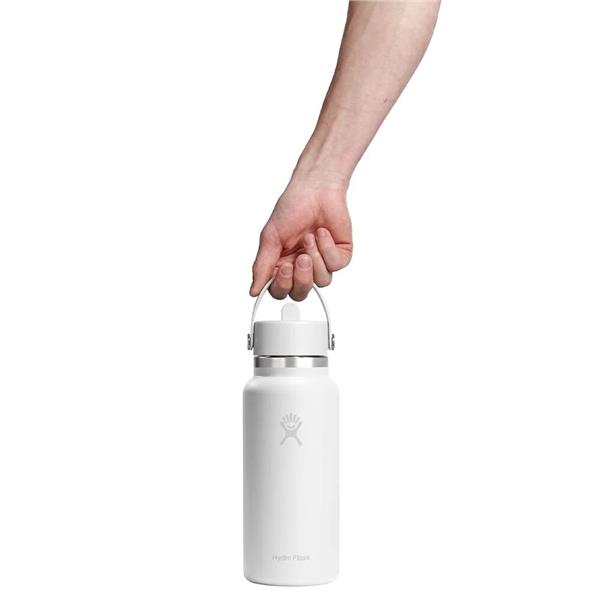 946 ML WIDE FLEX STRAW CAP WHITE