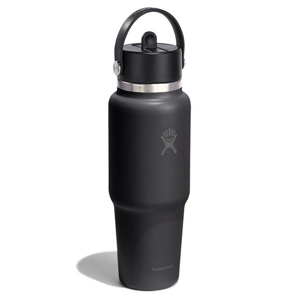 946 ML WIDE FLEX STRAW TRAVEL BOTTLE BLACK